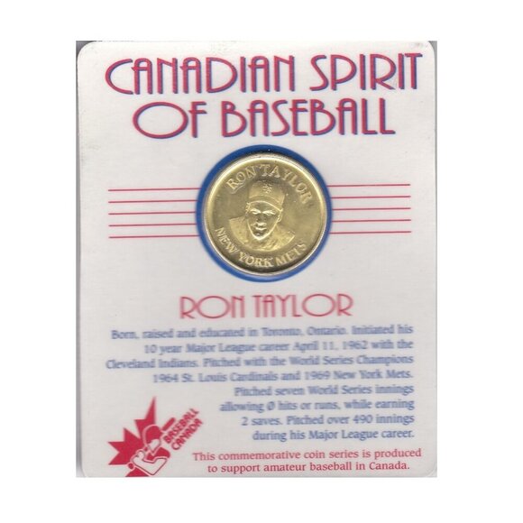 Canadian Spirit of Baseball Commemorative Gold Tone Coins Set of 4 Card Mounted - Picture 3 of 9